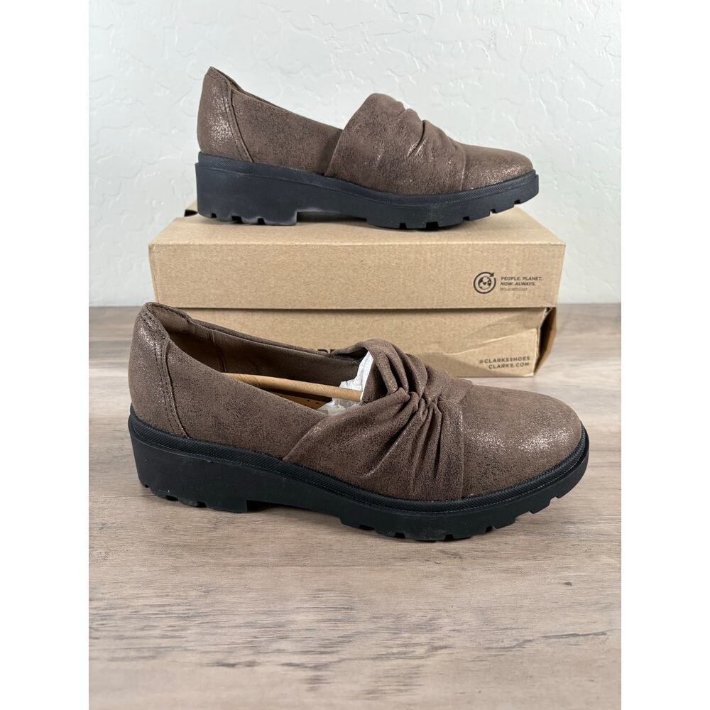 Collections‎ by Clark Calba Style Bronze Metallic Slip on Sneaker Shoe Women's 9